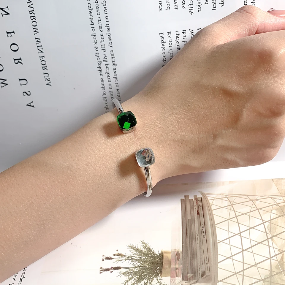 JSBAO в виде граненых стеклянных пакет для конфет Bracelets & Bangles золото Цвет