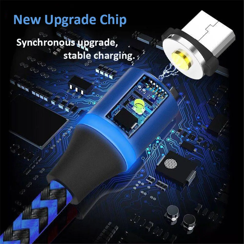 Магнитный USB кабель для быстрой зарядки QC 3 0 зарядное устройство Samsung Huawei y6 prime y7 y5