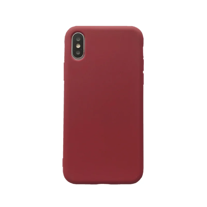 

Silicone Case Solid Color Cute Plain Candy Cover Phone Case For iPhone 8 7 6 6s Plus 10 X XR XS MAX Back Protect Soft TPU Funda