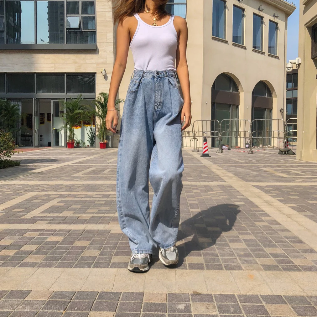 MRMT 2023 Brand New Women's Trousers Thin Loose Plus Fat Increase High Waist Wide Pants for Female Leg Straight Jeans Pants