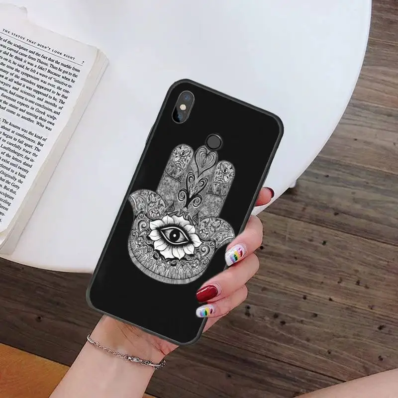 

Hamsa Gesture creativity Phone Case For Xiaomi redmi note mi 7 8 9 10 a s t pro max 4G 5g shell coque