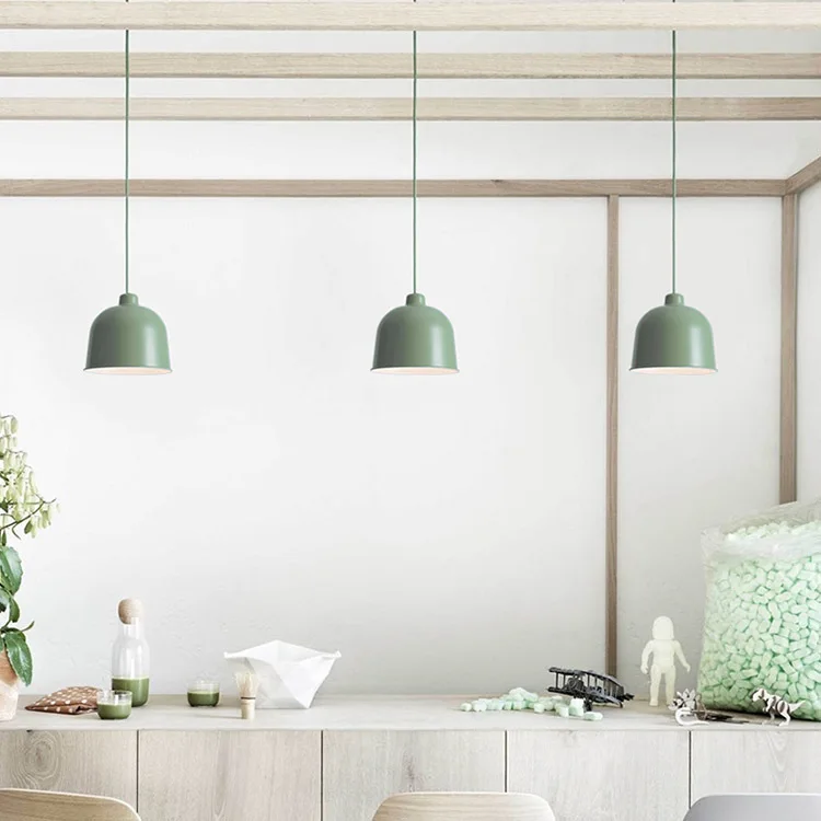 Nordic Macaron colored dining room pendant light personality lamp living bar bedside aluminum modern | Освещение