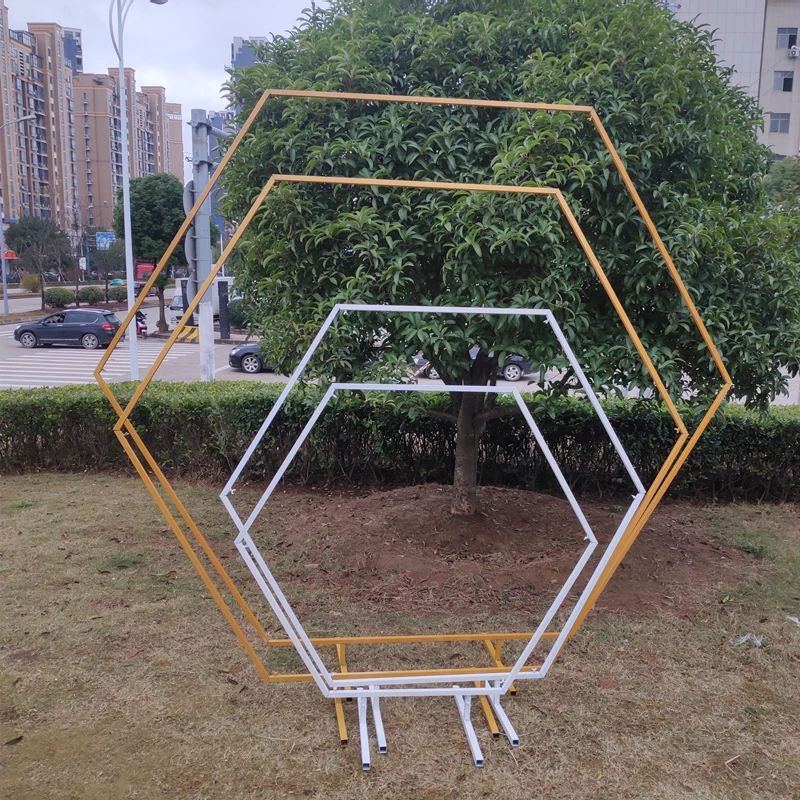 Реквизит для свадьбы из кованого железа с шестигранной аркой декорация