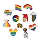 Броши унисекс с радужным флагом, овечкой, сердцем, эмалью, Заколки для женщин и мужчин, заколка для джинсовой куртки, лацканов, значок для геев и лесбиянок, ювелирные изделия