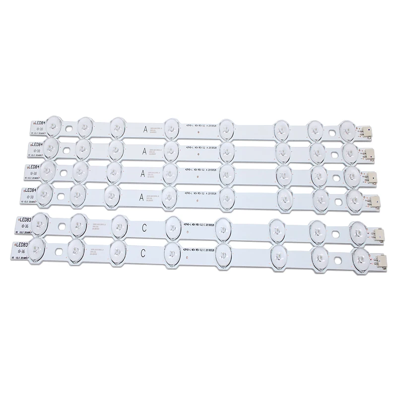 

LED Backlight strip For Hitachi 42" inch TV 374mm 8 Lamp Innotek 42FHD-L NDV REV0.2 42HXT12U VES420UNDL-N01 42HXT12U LED42F7275