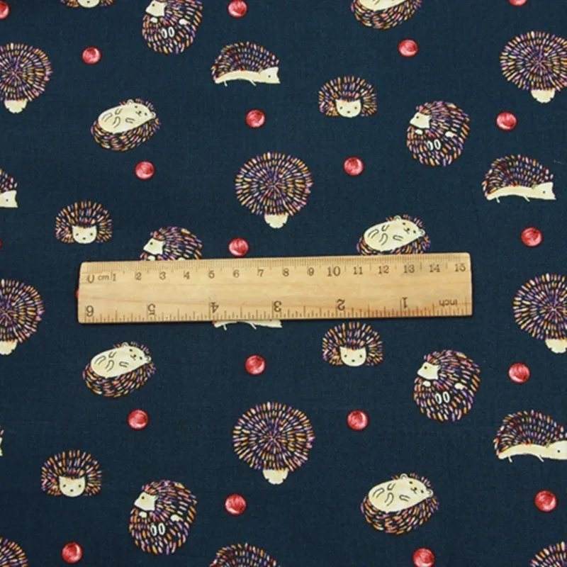 Половина двор тонкой хлопковой ткани с рисунком из мультфильма милые принтом ЁЖ