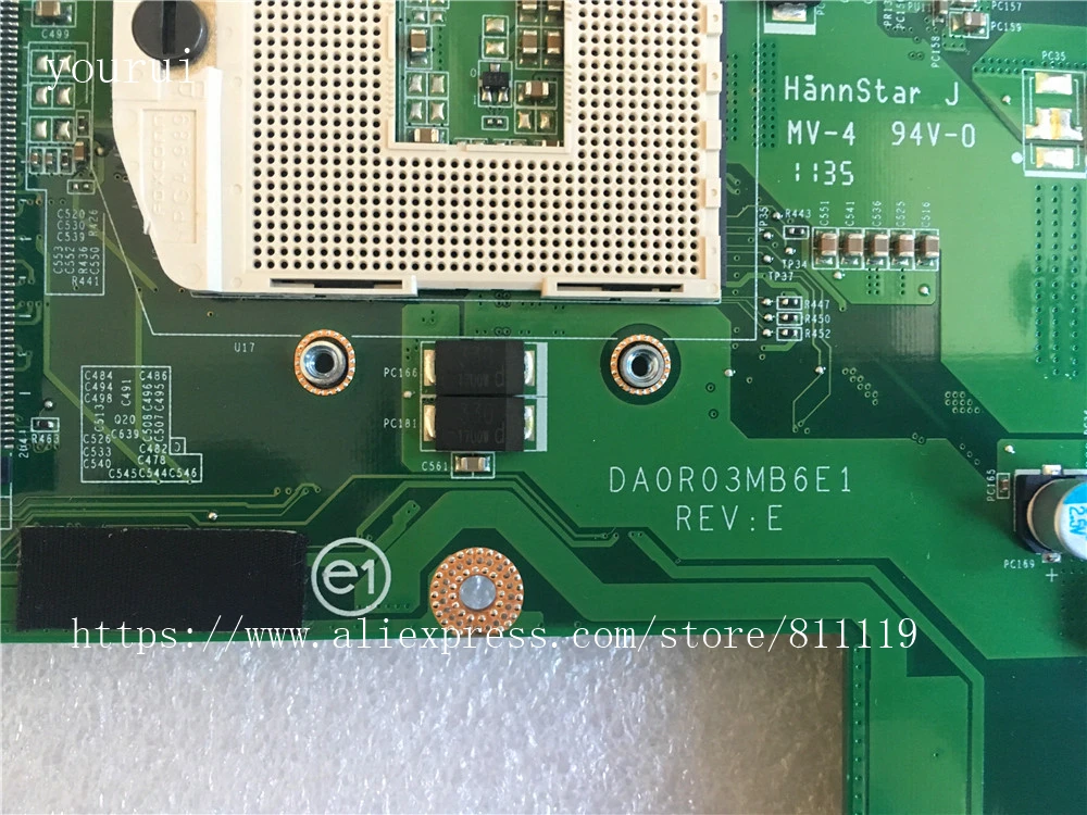 yourui для dell inspiron 17r n7110 laptopmotherboard cn 0xmp5x 0xmp5x xmp5x da0r03mb6e1 ddr3 100 рабочи