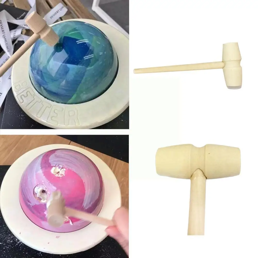 

2pcs/set Mini Wooden Hammer Children Multi-function DIY Craft Little Kids Hammer Weight Christmas Tool Gift Tools Hammer Li C1Z3
