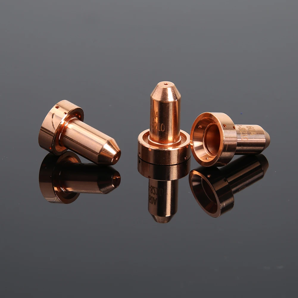 

10Pcs Copper Plasma Cutter Torch High Temperature Resistance Consumable Electrode Tips Nozzle Set Accessories