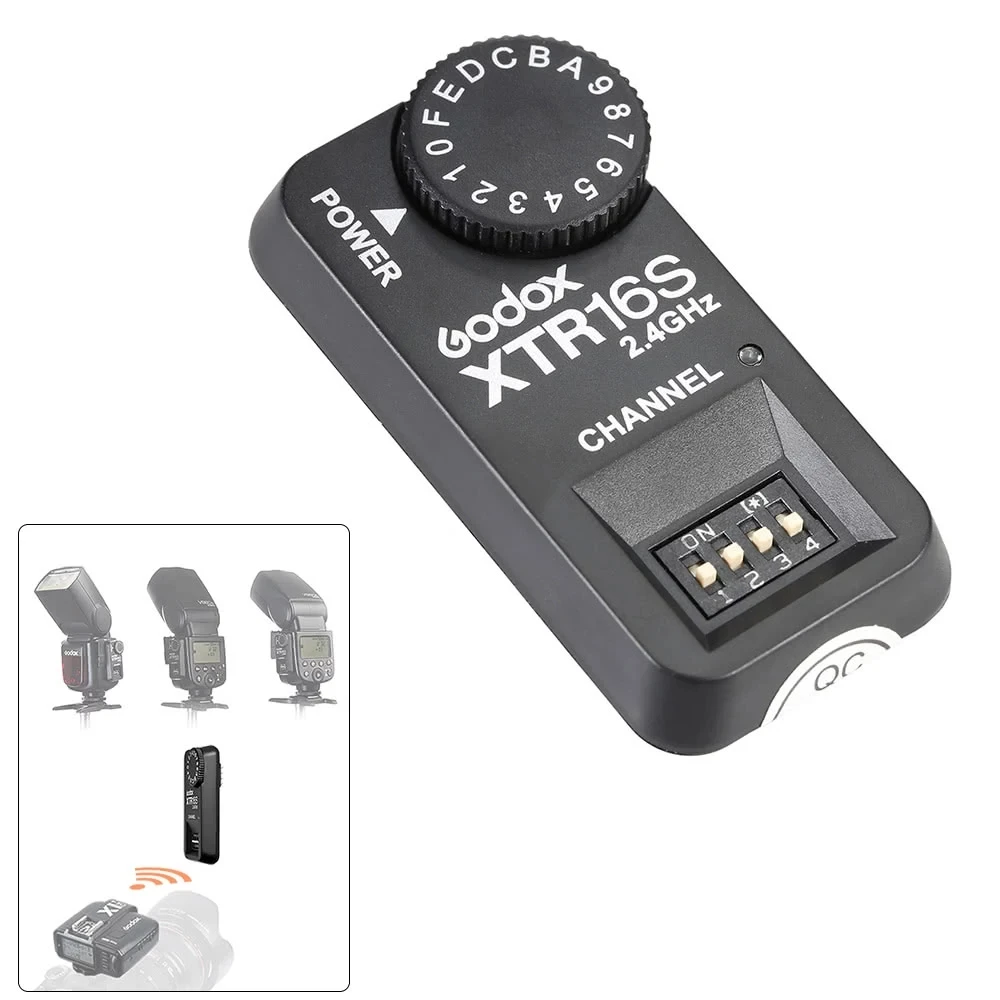 

Godox XTR-16S 2.4G Wireless X-system Remote Control Flash Receiver for VING V860 V850 X1TS