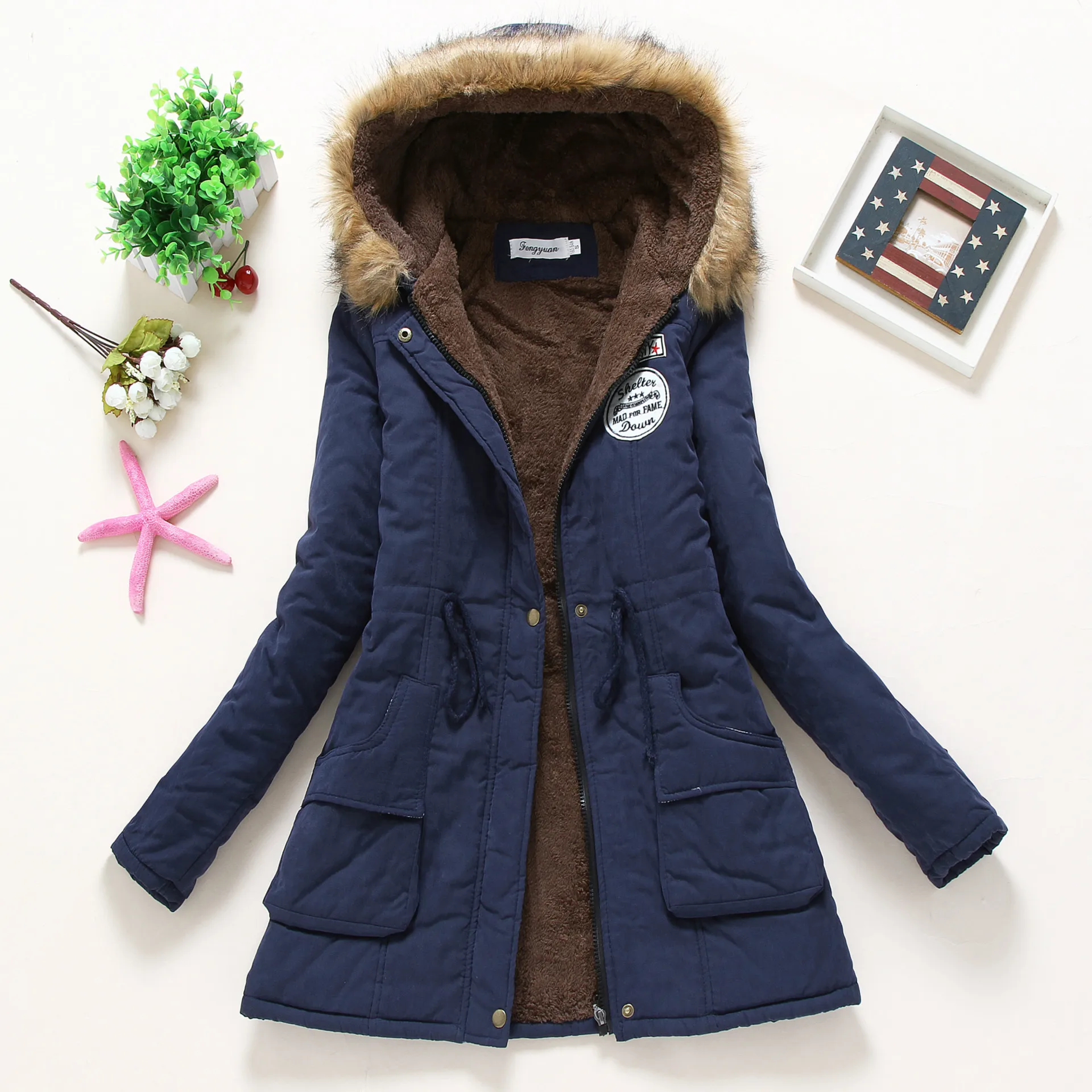 Faux Fur Coats For Women New Parkas Woman Winter Coat Thicken Cotton Jacket Women's Outwear Thick Overcoat
