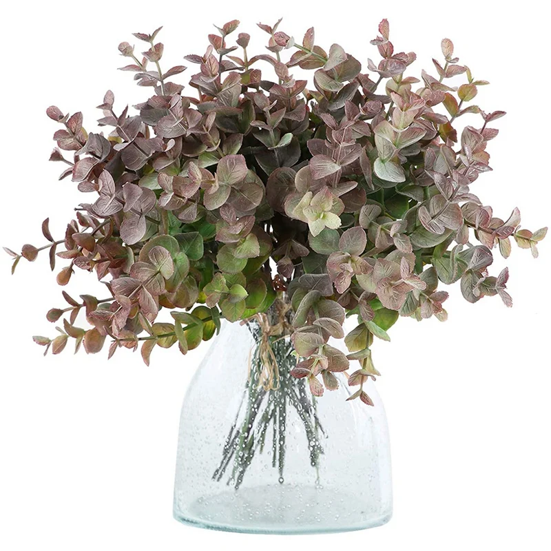 

12Pcs Artificial Plants Fake Eucalyptus Bouquet Greenery Shrub Bushes for Home Wedding Party Garden Decoration