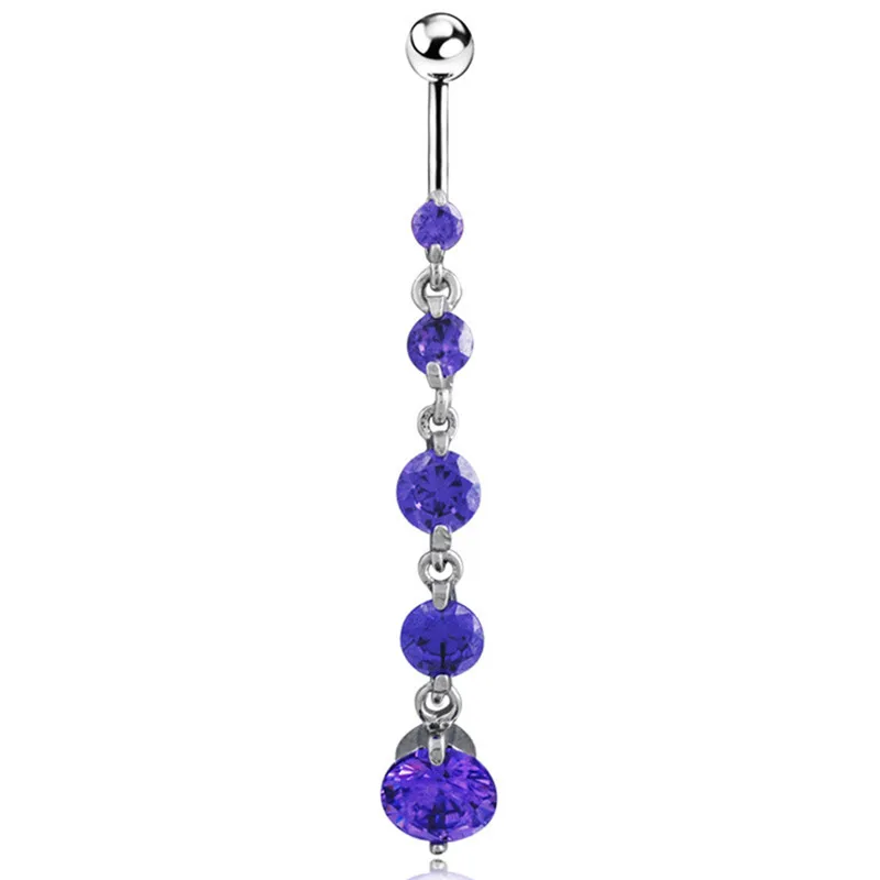 Женское кольцо в виде пупка длинное круглое ювелирное изделие из нержавеющей