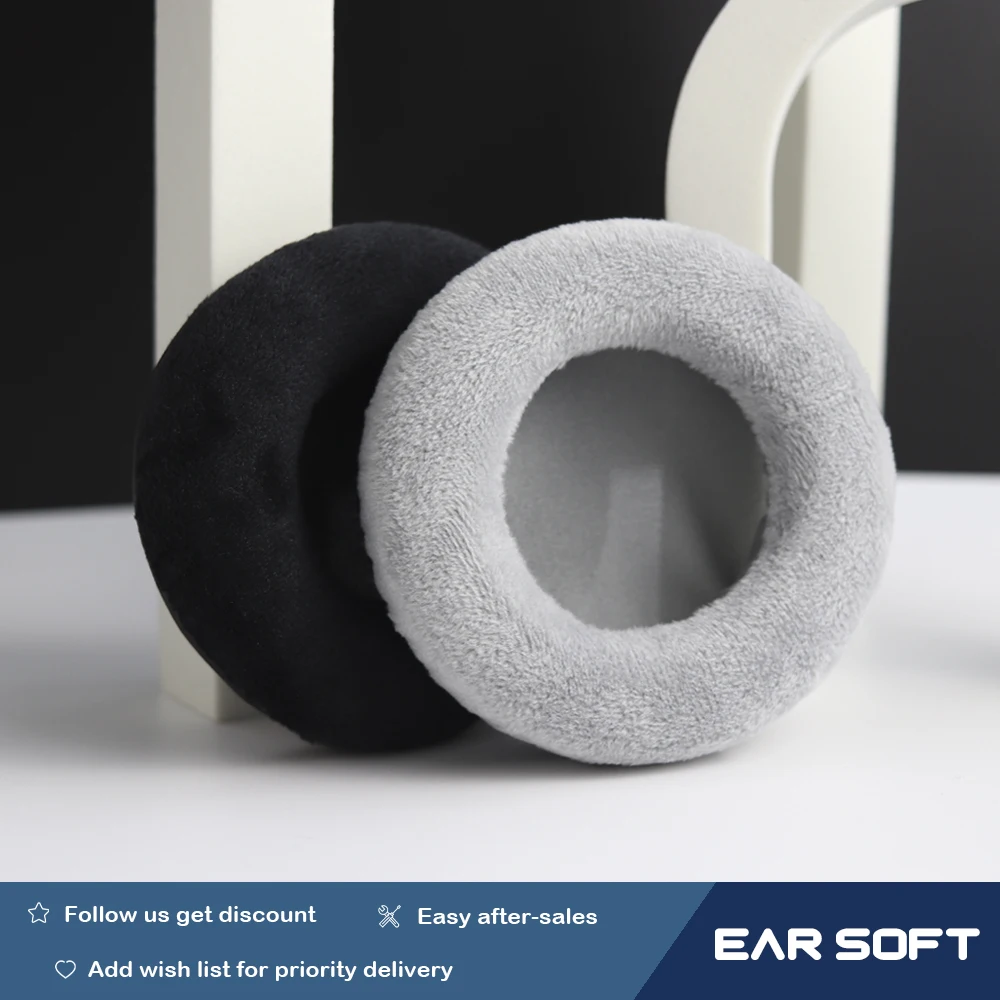 Earsoft Replacement Cushions for ATH-AVC500 Headphones Cushion Velvet Ear Pads Headset Cover Earmuff Sleeve
