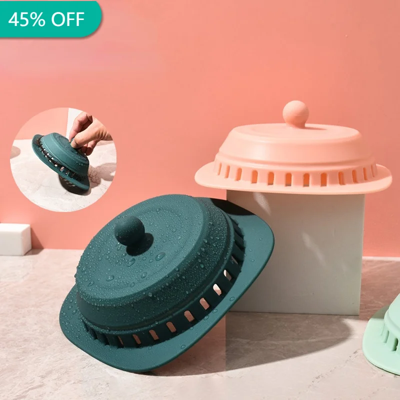 

Drain Hair Catcher, Shower Silicone Drain Hair Trap, Sink Drain Hair Stopper, Water Trap Cover for Bathroom Bathtub and Kitchen