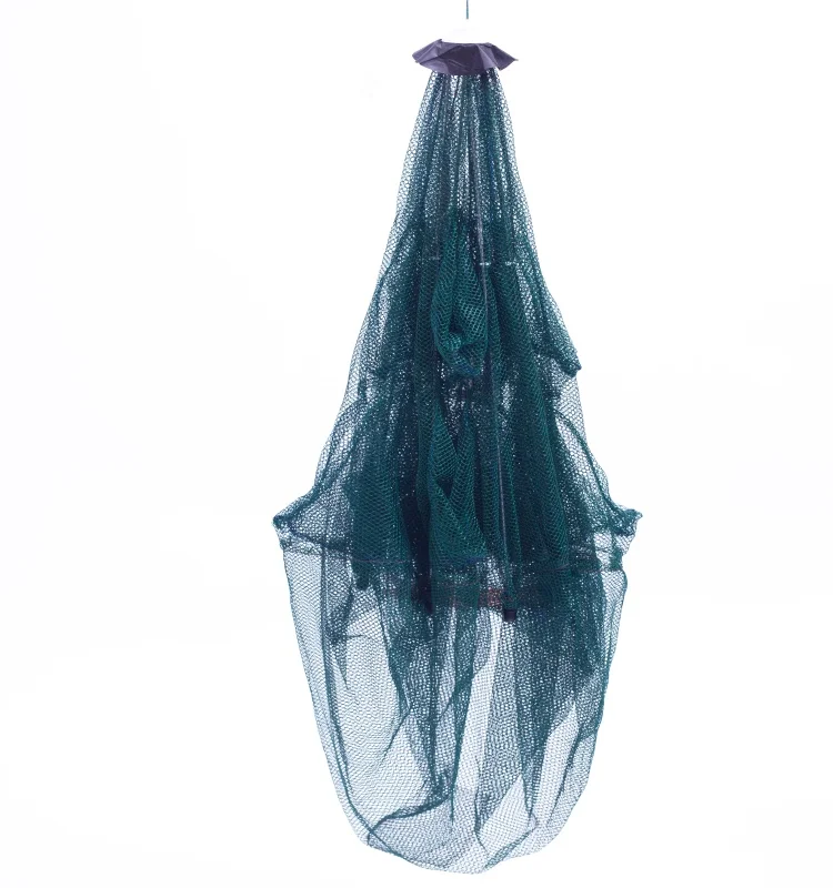 Strengthened 4-20 Holes Automatic Fishing Net Shrimp Cage Nylon Foldable Crab Fish Trap Cast Folding Network | Спорт и развлечения