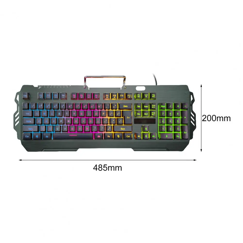 

104 Keys Universal Computer Notebook Wired Keyboard RGB Backlight USB Mixed Color Metal Electronics Gaming Keypad