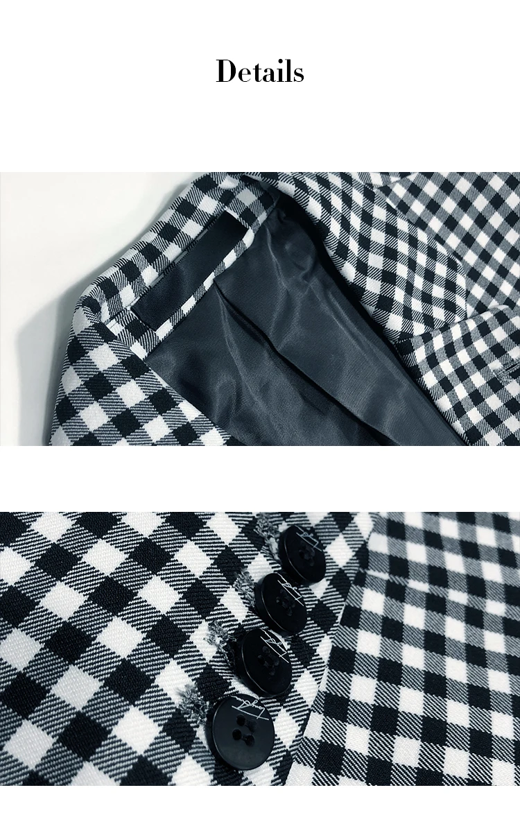 

Men's Blazer Designer New Houndstooth Print Casual Blazer Wedding Business Clothing Slim Men's Tuxedo Groom Dress Party Clothes