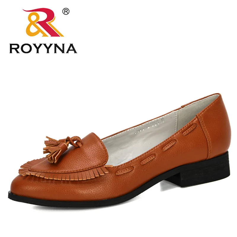 

ROYYNA 2020 New Designers Microfiber Lower Heels Dress Shoes Women Fashion Pumps Chunky Heels Woman Comfortable Zapatos Mujer