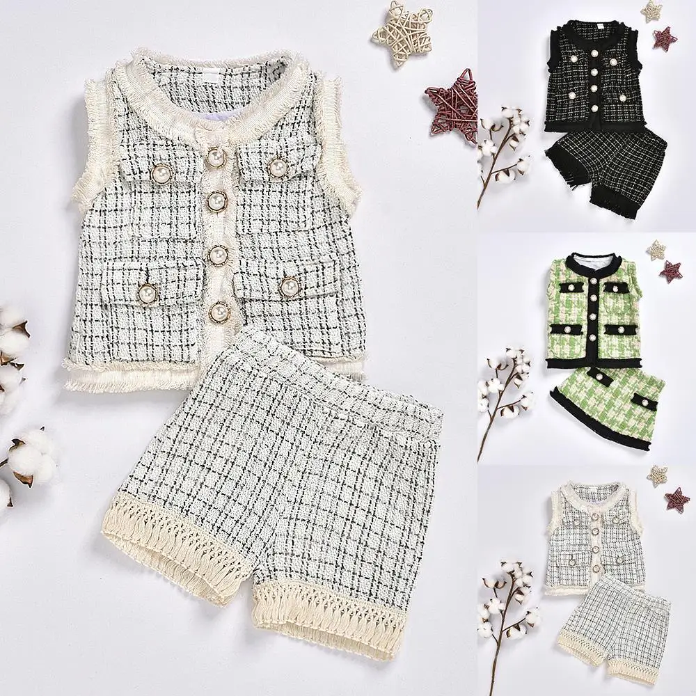 CYSINCOS/2020 г. модная одежда для малышей Детский костюм новый корейский стиль жилет с