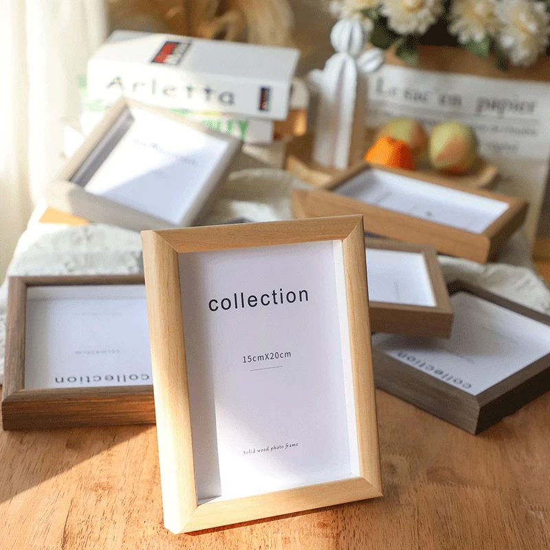 

5-10 Inch Table Decoration Family Photo Frame Quality Solid Wood Hanging Painting Picture Frame Art Mural Frames Birthday Gift