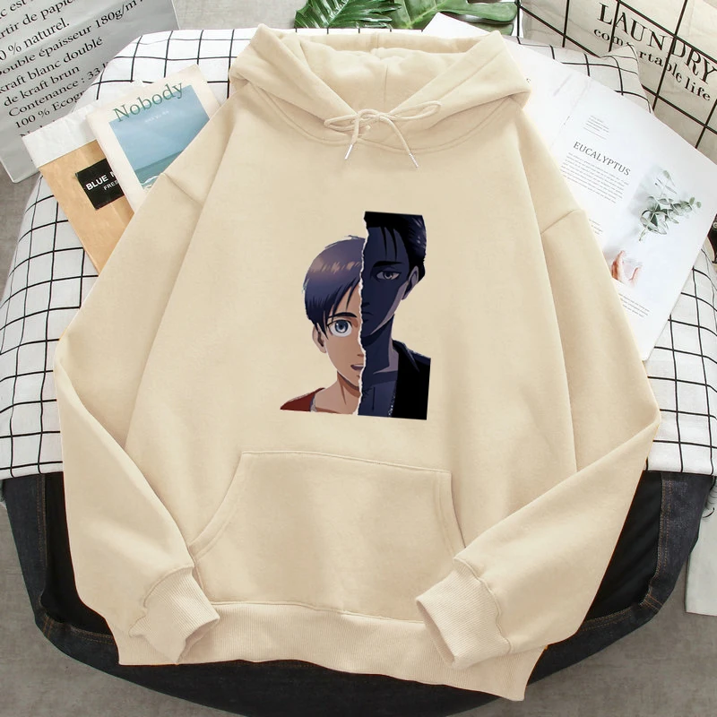 

Attack on Titan Print Hoodie Man Casual Fleece Hooded Pockets Sweatshirts Homme New Autumn Spring Long Sleeve Streetwear Hoody