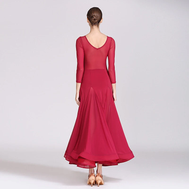 Черное платье для бальных танцев одежда вальса танго танцевальные костюмы