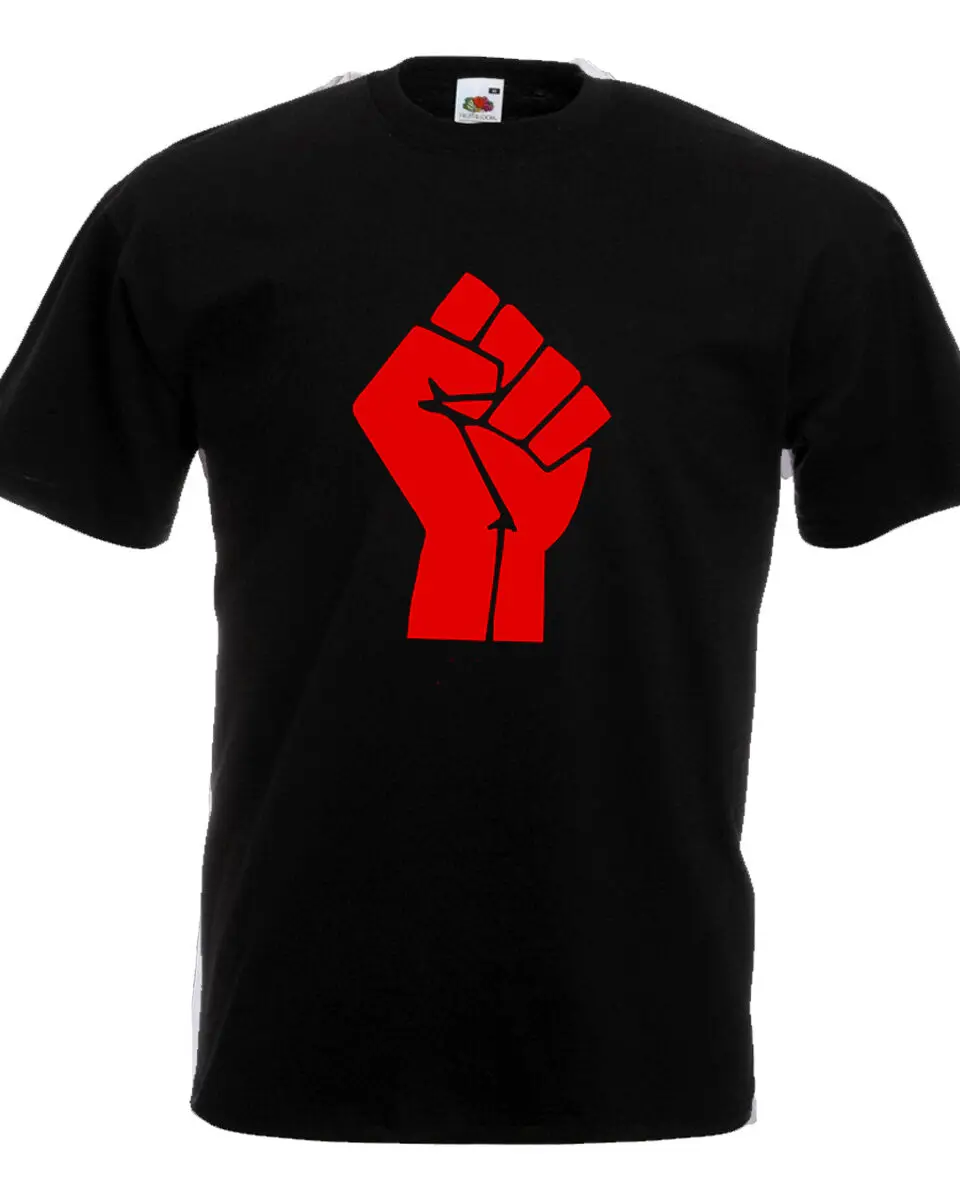 Футболка с закрытым кулаком коммунизмом анархией революцией rebel red peace protest