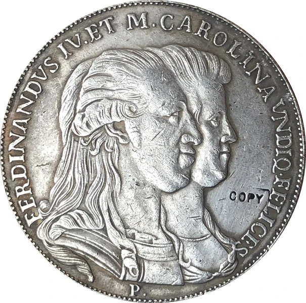 Копия монет Италия 1 Piastra Ferando diniv 1791|Безвалютные монеты| |