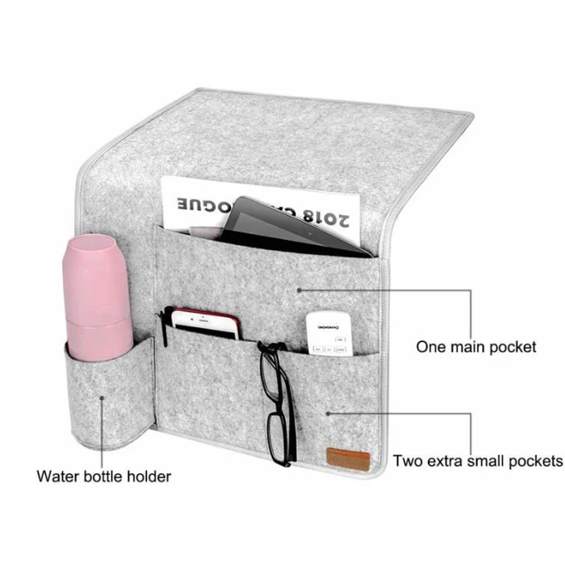 Прикроватная складная сумка для хранения фетровый карман кровати дивана