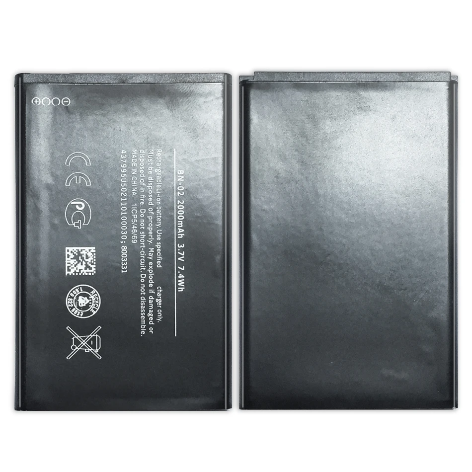 Аккумулятор мобильного телефона для Nokia XL 4G RM-1061 RM 1061 Replacement запасная батарея BN 02 BN-02 2000mAh