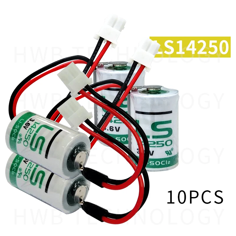 10 шт. новые оригинальные LS14250 14250 1/2AA LiSOCL2 3 6 V 1250mAh PLC батарейки с вилкой|Батарейки| |