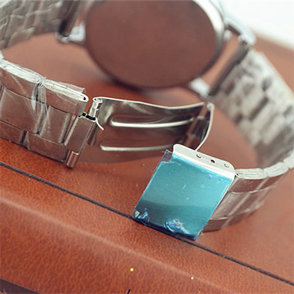 Модные серебряные женские часы из высококачественного стекла и нержавеющей