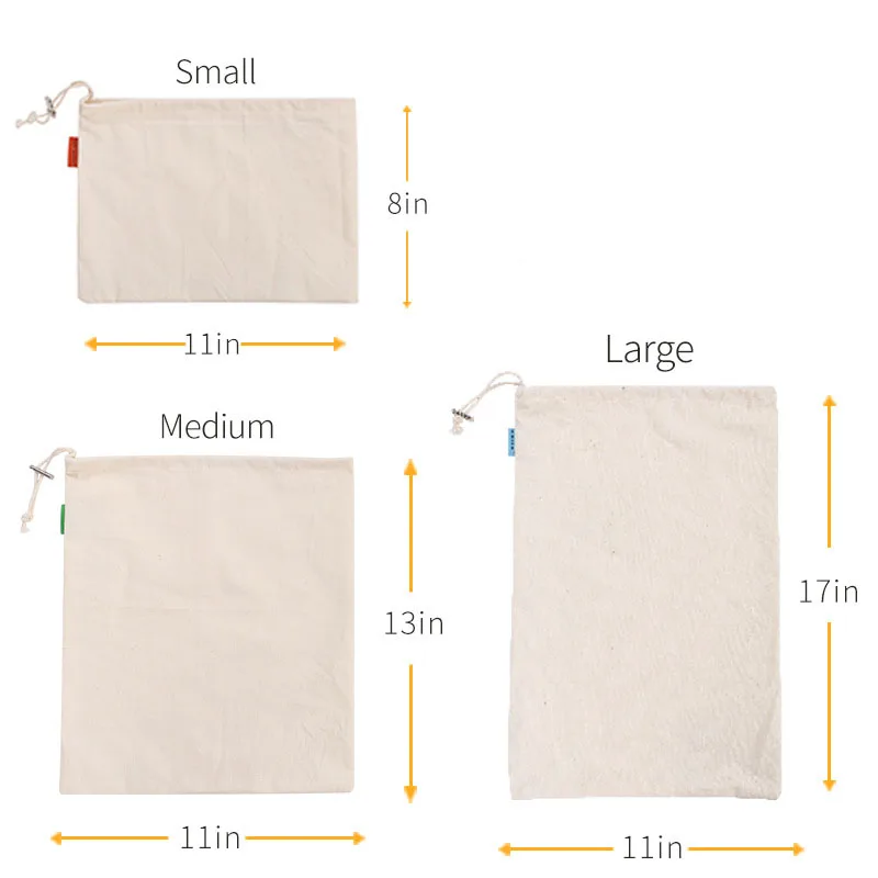 Reausable экологические сумки набор для фруктов овощей сетка с нулевым содержанием