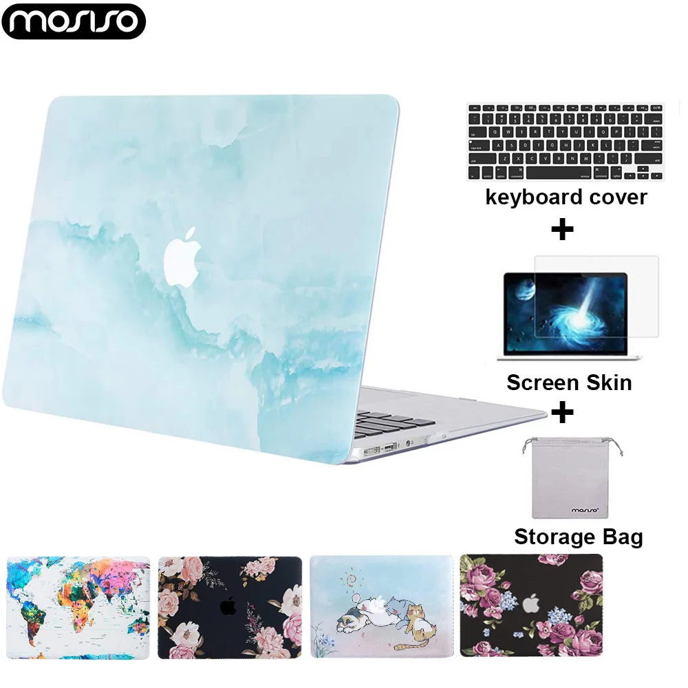 Чехол MOSISO для ноутбука Macbook Air 13 дюймов чехол A1466 A1369 2012 2017 + силиконовый клавиатуры