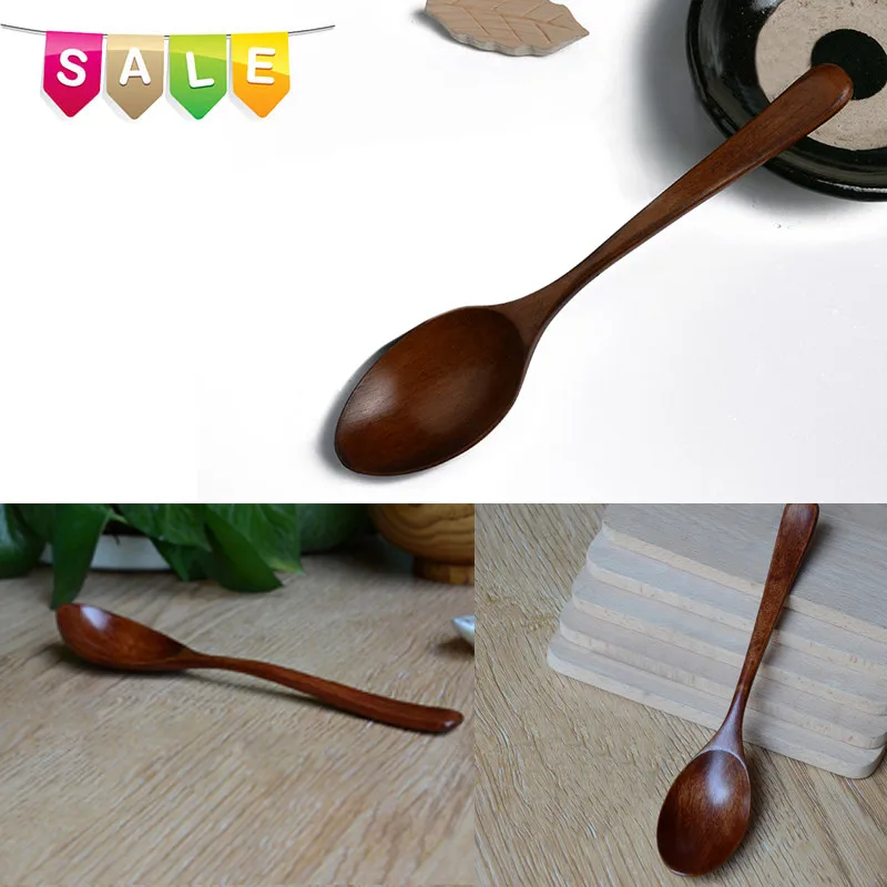 

Hot Sale 1pc Lot Wooden Spoon Bamboo Kitchen Cooking Utensil Tool Soup Teaspoon Catering Kids Spoon kitchenware for Rice Soup#4