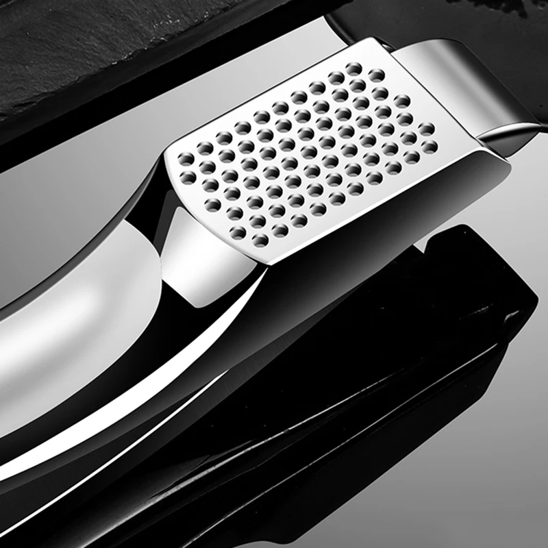 

304 Stainless Steel Garlic Press, Detachable Garlic Presser Mincer Chopper Slicer Grater Squeezer, Kitchen Tools