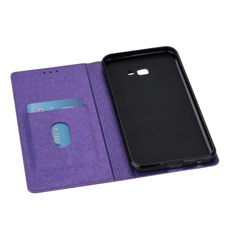 Чехол для Samsung J4 Plus J6 J8 2018 блестящий кошелек из искусственной кожи на молнии с