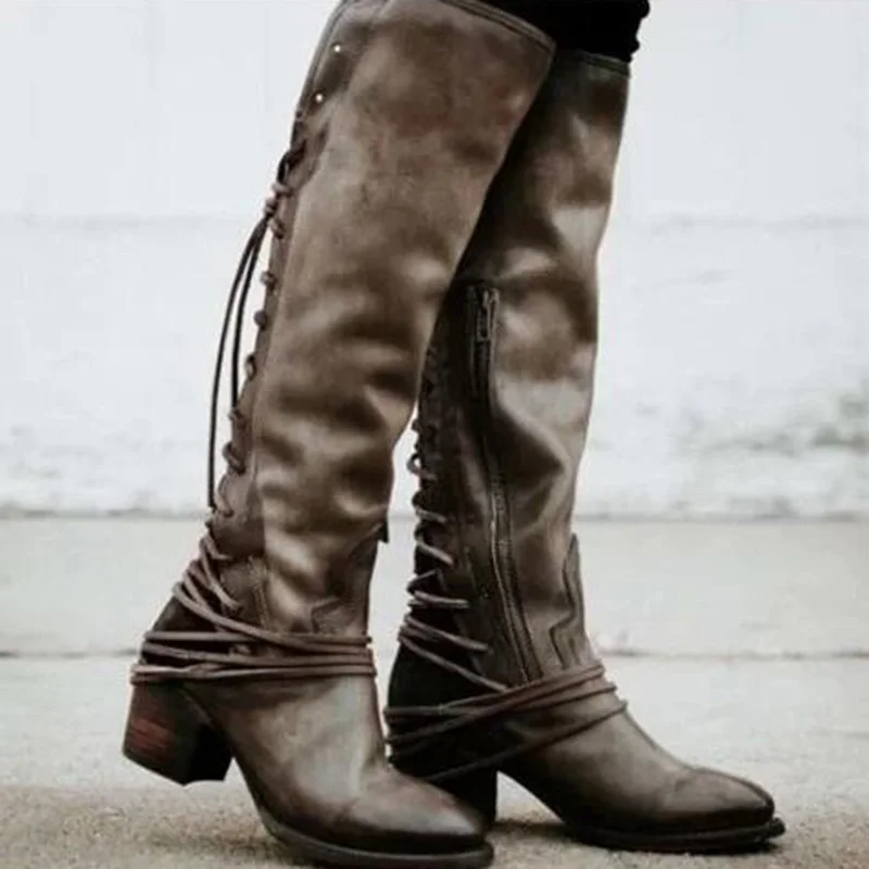 Классические ковбойские сапоги вестерн с вышивкой для женщин кожаные женские