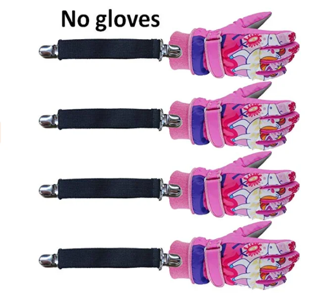 Зимние Детские рукавицы эластичные перчатки из нержавеющей стали шапка клипсы