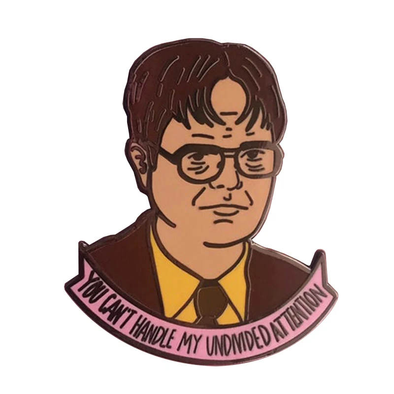 Жесткий эмалевый штифт Dwight Schrute для офиса|Броши| |