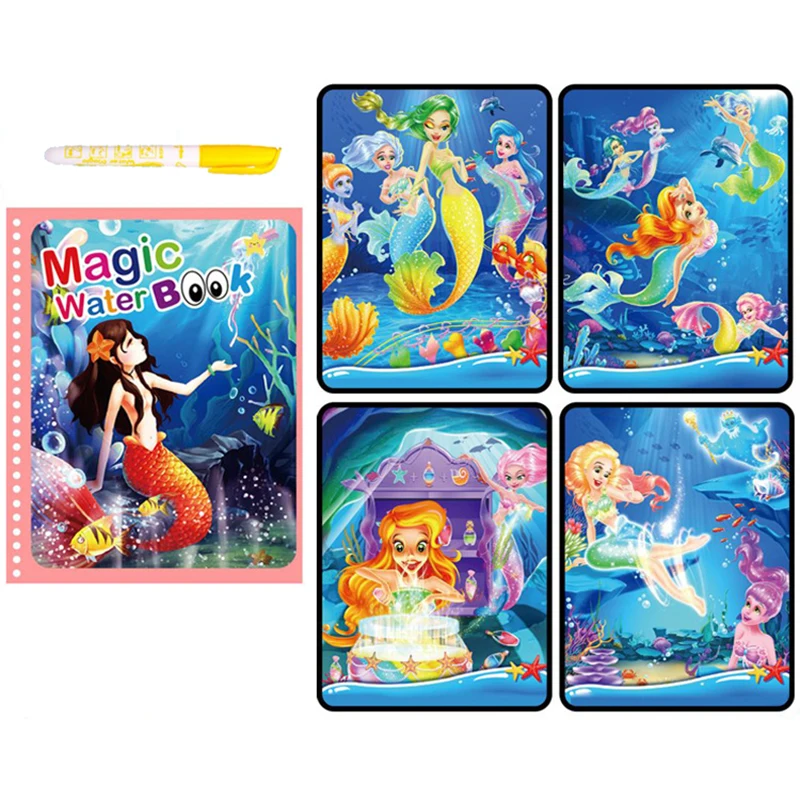 Новая игрушка Монтессори многоразовая раскраска волшебная книга для рисования