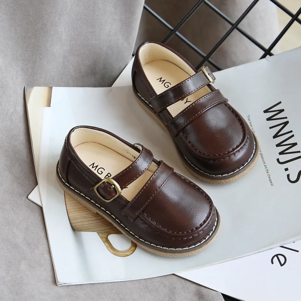 

JAYCOSIN New Unisex Kids Shoes PU Leather Shoes For Toddler Big Children Candy Color Soft Flat Loafers Boys Girls Flats Sneakers