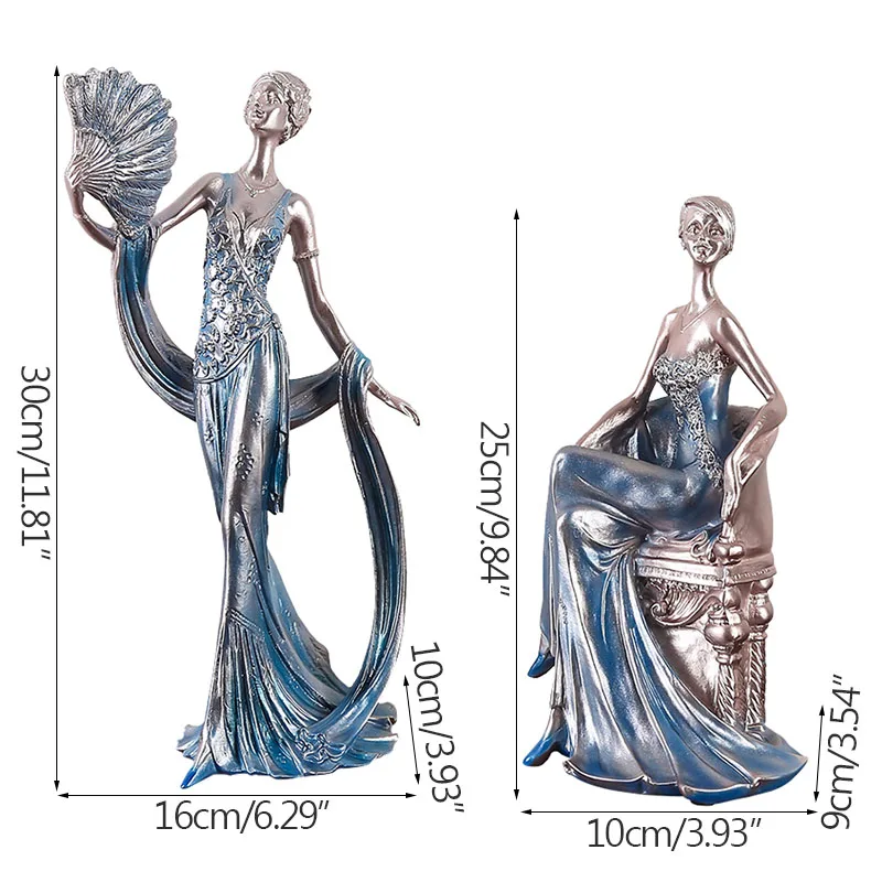 

Retro Home Decoration Furnishings Living Room Porch Figure Decoration Sculpture Wine Cabinet Bookcase European Miniature Model