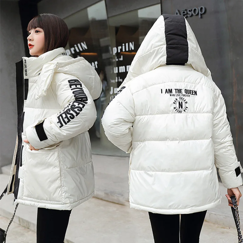 Женские парки и куртки зима 2020 длинное пуховое хлопковое теплое пузырьковое