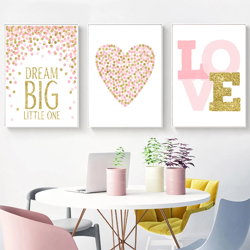 Мечта большой плакат для детской художественная работа с цитатами стены холст