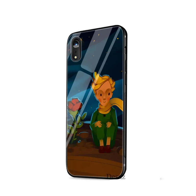 Закаленное стекло чехол Маленький принц противоударный для iPhone X 6 6s 7 8 Plus XS XR Max 5 5S