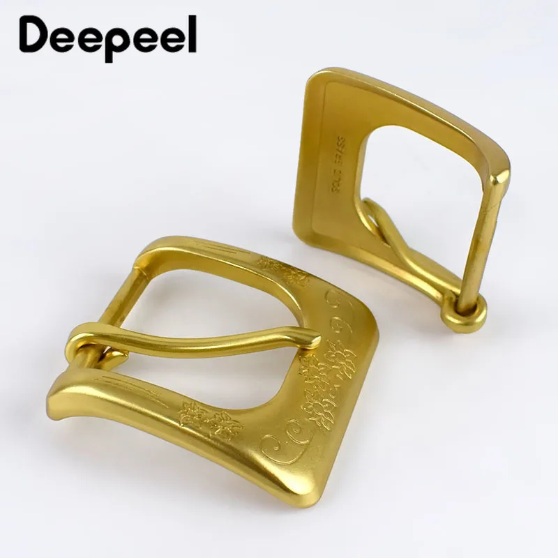 Deepeel 1 шт. ID40/35 мм твёрдая латунная пряжка для мужчин и женщин Ремни череп голова