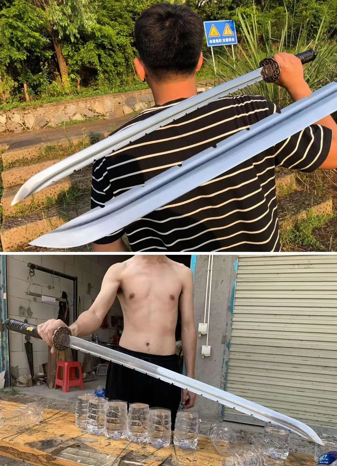 

Handmade High Quality Chinese Kung Fu Sword Sharp HRC60 Manganese Steel Blade Wu Shu Jian Full Tang Can Be Cut Bamboo