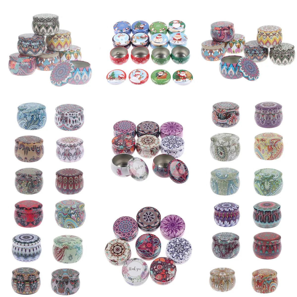 Пустая жестяная коробка банки для свечей контейнеры изготовления фитили